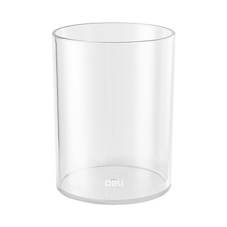 得力Deli 圓形筆筒 104x79mm 透明 EM402 筆筒 透明筆筒 筆插