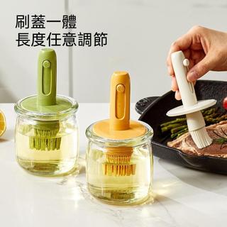 Oil brush and oil bottle integrated glass oil brush pot, ret