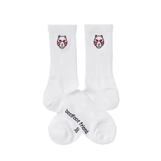 BFF Best Foot Friend Kitsune Mask Socks 狐面 中筒襪 小腿襪 白 BFF-36