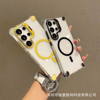 ⭐️ 台灣出貨⭐️支援三星S25 Ultra透明磁性手機殼24 Creative Lens支架安全氣囊防震保護殼23