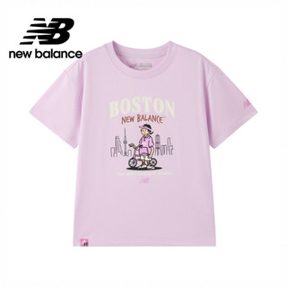 【New Balance】 NB 童裝BOSTON短袖上衣 中性 淺粉色 7EF3402WLPK
