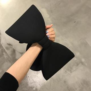 【台灣發貨】INS 凹造型單肩包化妝包 RIBBON BAG 可愛蝴蝶結太空棉手提手拿包