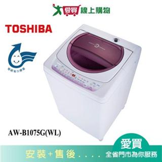 TOSHIBA東芝10KG不鏽鋼洗衣機AW-B1075G(WL)含配送+安裝【愛買】