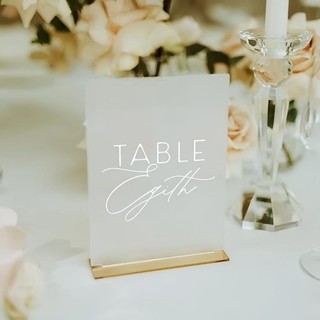 客製化 席位卡 桌牌 創意訂製婚禮 結婚宴席桌卡 生日桌號簽到 透明亞克力UV 印個性訂製