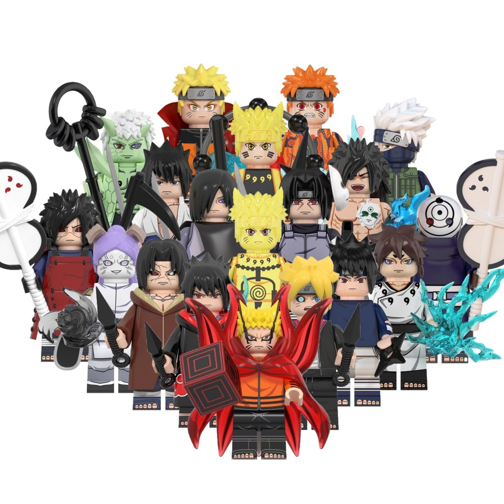 火影忍者公仔 宇智波斑 旗木卡卡西 漩渦鳴人 宇智波佐助 因陀羅 大筒木輝夜 波風水門 拼裝積木 組裝模型 益智玩具
