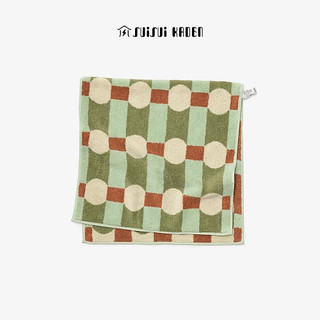 Warmgrey tail｜DOT CHECK - CREAM ON MINT 薄荷圓點 40x80cm｜純棉毛巾 浴巾