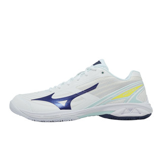 Mizuno 美津濃 羽球鞋 Wave Claw 4 男鞋 女鞋 寬楦 白 緩震 回彈 室內運動 71GA2643-15