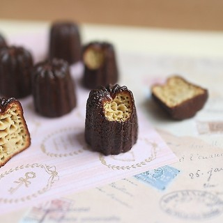 可麗露 咬一口 canelé de Bordeaux 模擬甜點 耳環 天使之鈴 三分