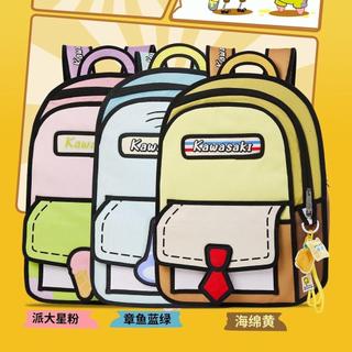🔥新品 免運 Kawasaki 川崎 海綿寶寶 聯名運動包 雙肩揹包 戶外 網球羽 毛球包 大容量 交換禮物 送朋友