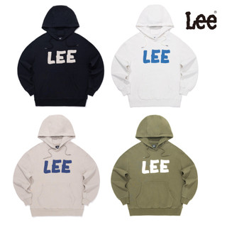 Lee 大寫LOGO帽T 男女適穿 白色 卡其 黑色 軍綠 LB511026