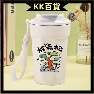 KK百貨 放輕青松淡定小貓吸睛情侶日常男女不鏽鋼保溫杯咖啡杯學生水杯LN