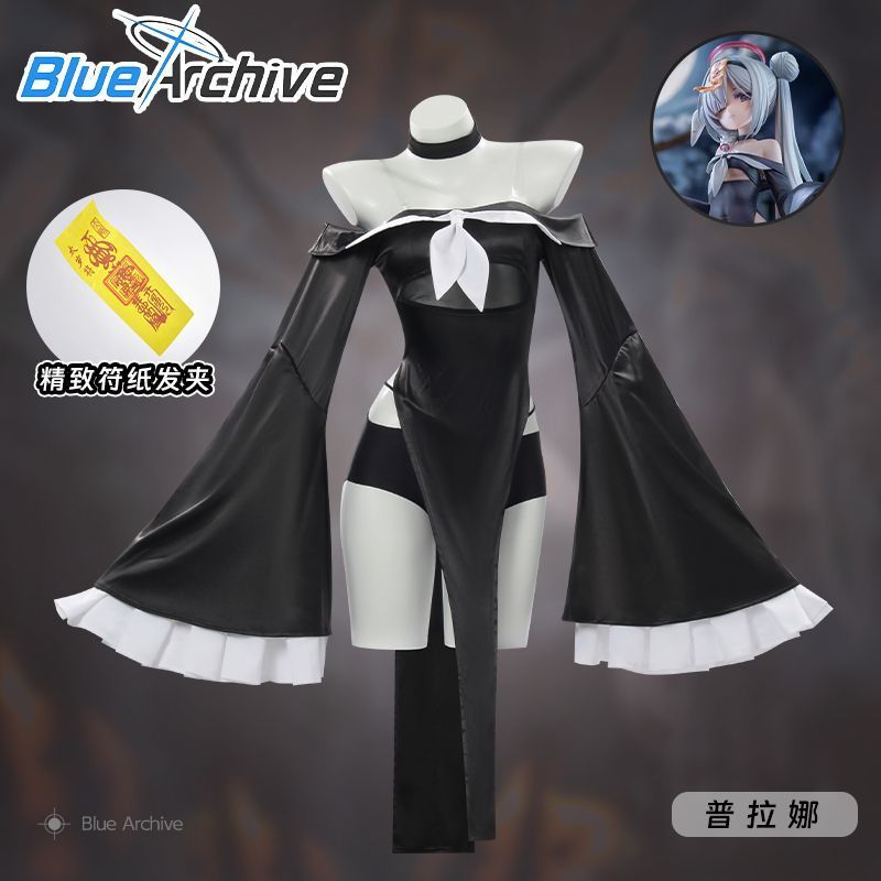 限时清仓🎃蔚蓝档案cos服二次元服装普拉娜万圣节cosplya私房小僵尸游戏服饰萬聖節裝扮 萬聖節演出服 角色扮演 c