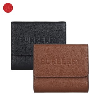BURBERRY Luna烙印字母LOGO小牛皮6卡釦式零錢短夾(多色)