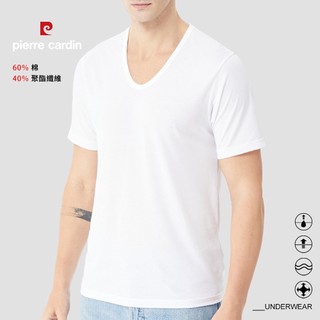 【pierre cardin 皮爾卡登】親膚速乾AB紗羅紋U領短袖-SPC2235