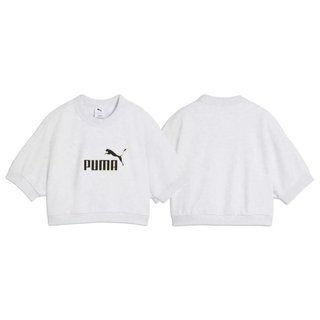 W Puma 短版寬鬆短T 灰色 Rose著用款 樸彩英 落肩 大LOGO 636645-05【SPLY】