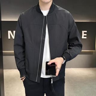 🌈✨新款男裝🔥潮流男裝外套2026秋季新款男士休閒純色簡約棒球服男款飛行員夾克