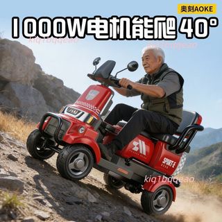 電動四輪車老年人帶雨棚全封閉代步車接送小孩買菜親子老頭樂（不含運）9.10