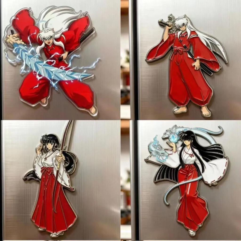 💜限時免運💜 殺生丸 周邊 動漫周邊 犬夜叉 新品犬夜叉周边平面亚克力冰箱贴犬夜叉杀生丸桔梗磁吸贴家居装饰