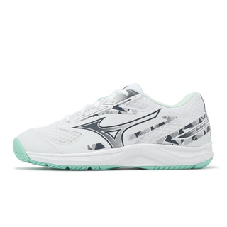 Mizuno 羽球鞋 Sky Blaster 4 男女鞋 寬楦 白 灰 低筒 美津濃 [ACS] 71GA2533-13
