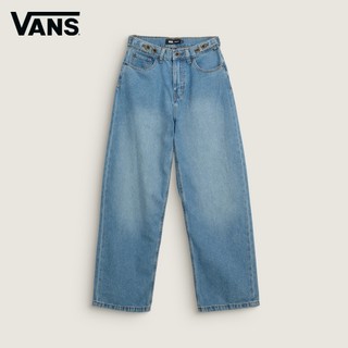 Vans Cinched Check 5 Baggy 女款藍色牛仔長褲