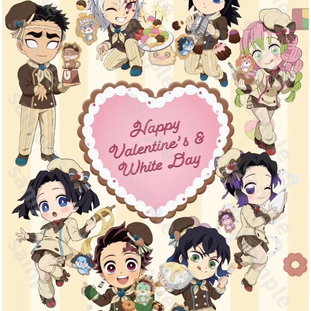 鬼滅之刃情人節系列Q版立牌 富岡義勇蝴蝶忍炭治郎伊之助甘露寺蜜璃宇髄天元神崎葵悲鳴嶼行冥 鬼滅周邊亞克力立牌擺件 #啾咪