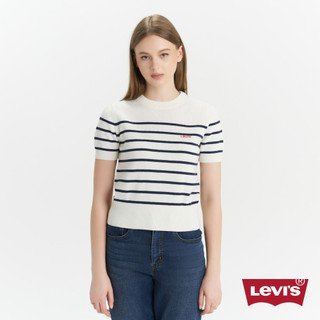 Levi's 女款 MINI LOGO Tee 短袖 條紋短袖 針織短袖 女生上衣 人氣新品 0051J-0001