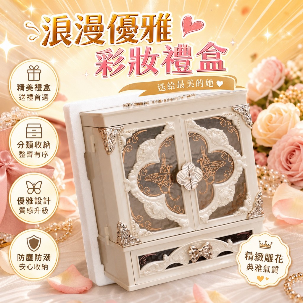 情人節禮物 彩妝套裝禮盒 女友禮物 全套化妝品 口紅套組 彩妝組合 美妝禮盒 送老婆 情人節520 彩妝禮盒 女生禮物