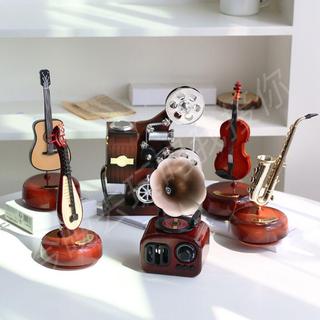 免運🚀音樂盒 八音盒 樂器音樂盒 薩克斯音樂盒 小提琴音樂盒 留聲機音樂盒 吉他音樂盒擺飾 教師節禮物 ins 風擺飾