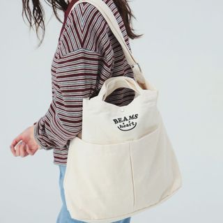BEAMS HEART / 女裝 刺繡 微笑 LOGO 托特包