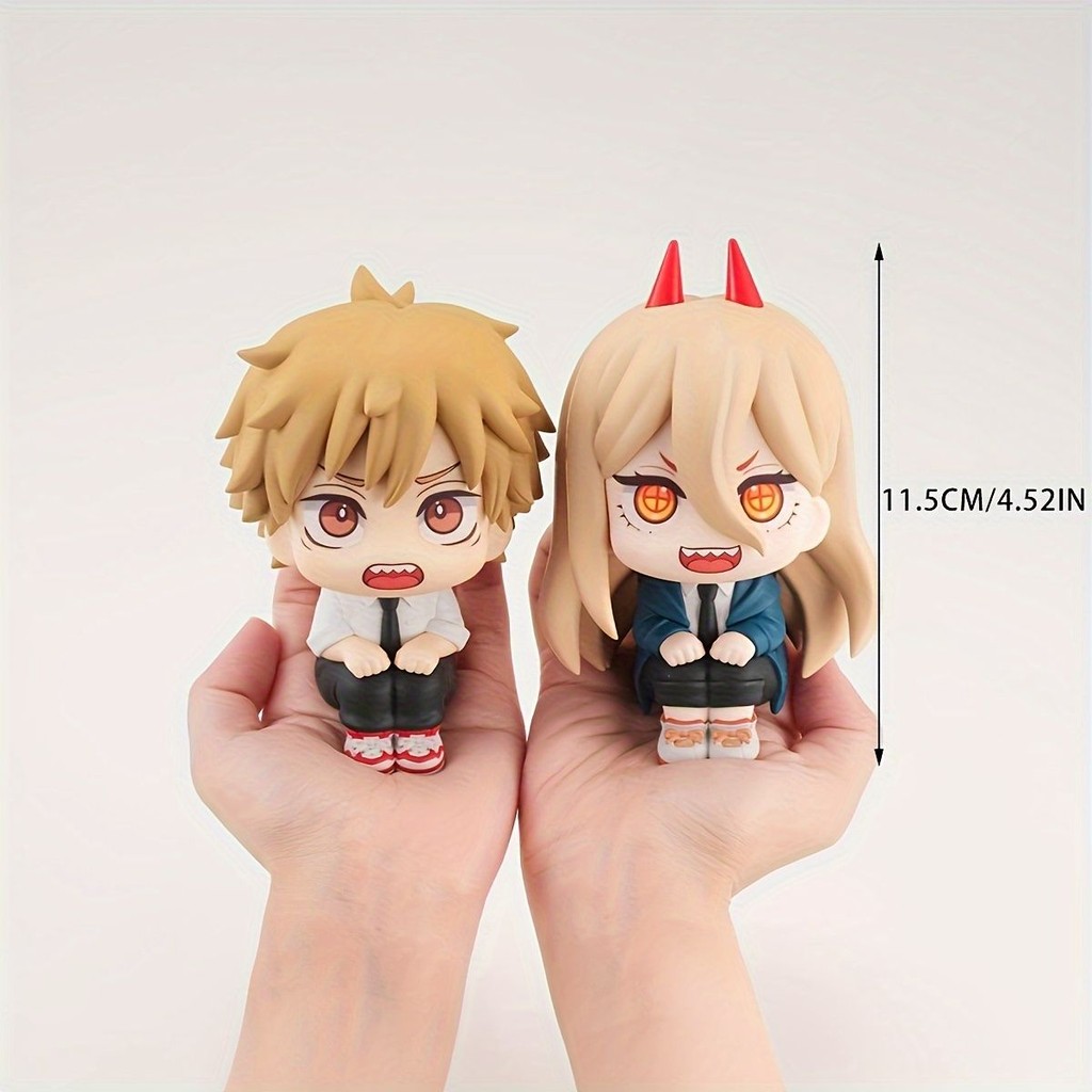 鏈鋸人 電鋸人 公仔 手辦 模型 Q版可愛鏈鋸人電鋸人帕瓦電次大隻公仔桌面機箱擺件送人可愛禮物