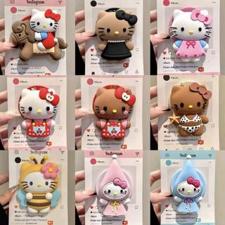✨元氣新品✨立體卡通矽膠kitty貓適用MagSafe磁吸支架強吸附力可伸縮桌面氣囊BUVC