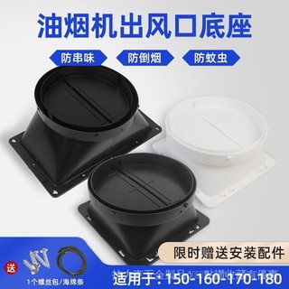 [24是熱賣]油煙機配件 五金配件抽油煙機出風口止迴閥排煙管底座止逆閥150/160/180廚衛配件 WCHO