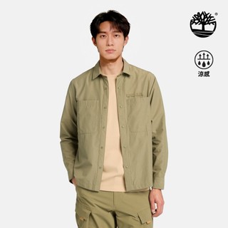 Timberland 男款灰綠色Timberchill長袖襯衫|A2R4D590