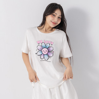 【PolyLulu】 立體膠印漸層小花TEE