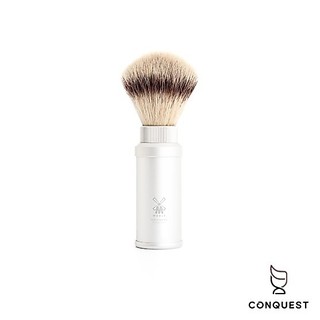 【 CONQUEST 】德國 MUHLE Travel Brush 31M530 刮鬍刷 旅行刮鬍刷 合成纖維 鋁製霧面