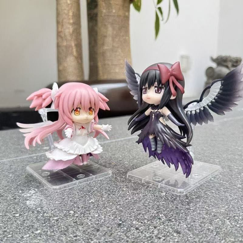✨在臺出貨✨動漫周邊惡魔小圓魔法少女模型小圓曉美焰手辦粘土人機箱擺件禮物