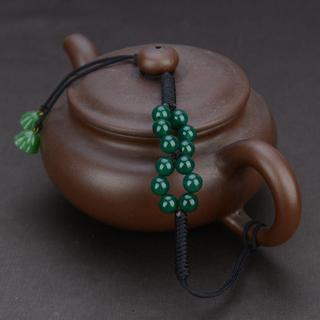 臺灣發貨>原創手工編織高檔瑪瑙紫砂壺蓋茶杯蓋防摔繩OXE