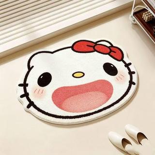 🌸臺灣出🌸異形Hello Kitty仿羊絨地墊 柔軟加厚吸水浴室臥室可愛防滑地墊北歐仿羊絨地毯地墊加厚浴室地墊臥室地