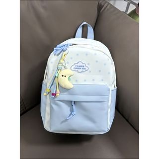 🎒星星迷你後背包 女生小後背包 ins韓系雙肩包 大容量學生書包 輕便休閒背包 百搭小包 少女後背包 月亮掛件背包
