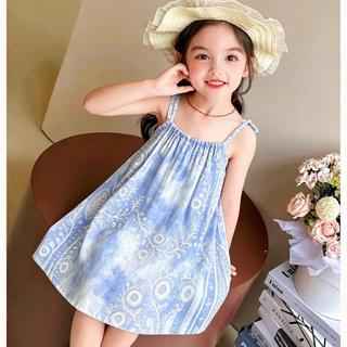 Mimo⭐兒童碎花吊帶公主連衣裙夏日清新甜美可愛款