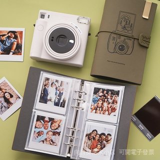 24H🚀富士拍立得sq相簿方形相紙收納冊square相簿內頁活頁四寸sq1/6/40 BWOB
