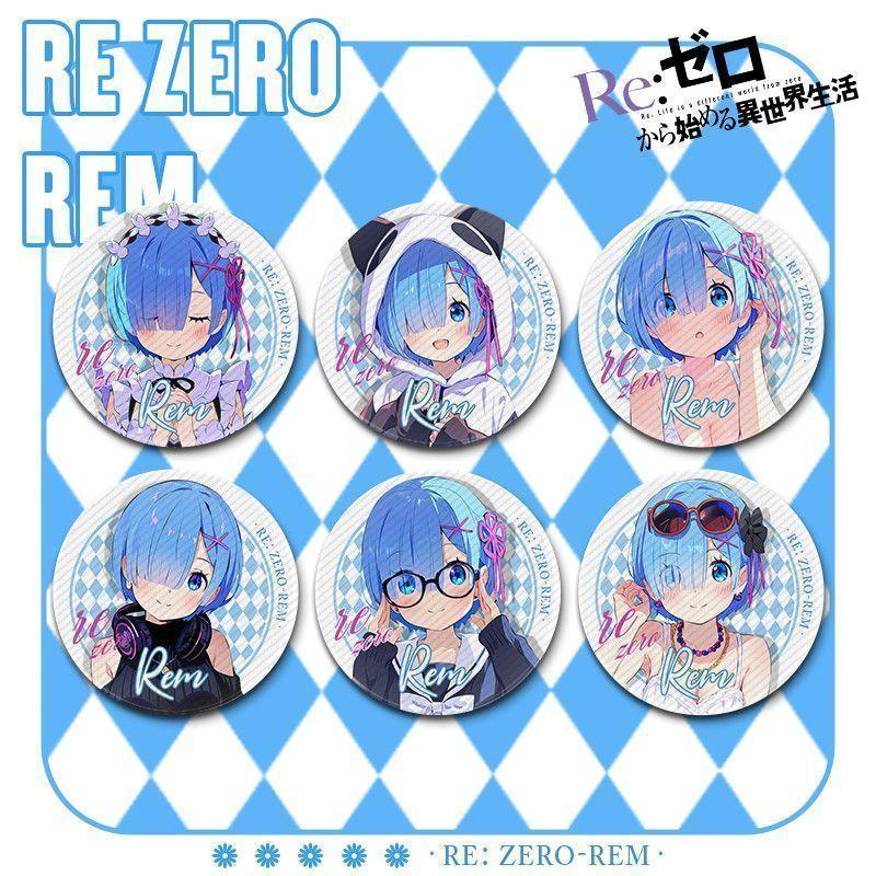 Re:從零開始的異世界生活 愛蜜莉雅&雷姆&拉姆 吧唧徽章 58mm日漫Re:從零開始的異世界生活周邊吧唧徽章蕾姆痛包穀