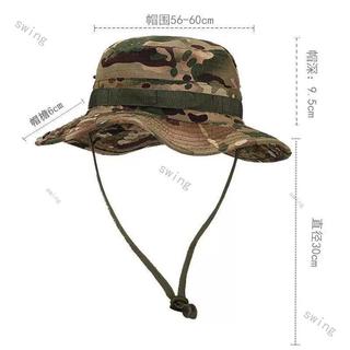 下殺價✨戶外夏季薄款迷彩遮陽漁夫帽防曬男士登山徒步戰術奔尼帽面罩套裝 swing