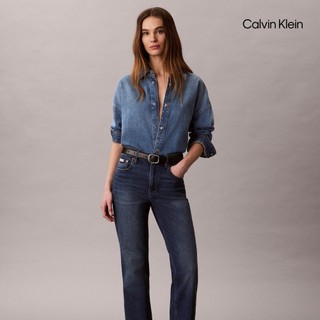 【Calvin Klein】 CK High Rise Straight Jeans 藍色
