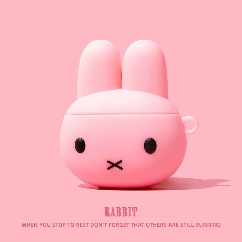 情侶 粉兔子 白兔子 蘋果 AirPods Pro3 4代 pro2  Pro 保護套 3代 2代 1代 耳機殼 耳機套