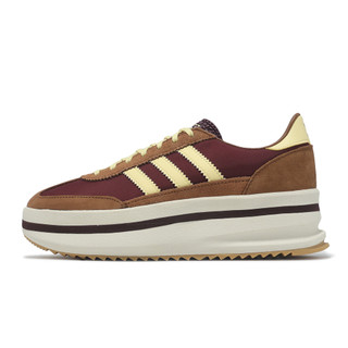 adidas 休閒鞋 SL 72 Stack W 女鞋 棕 黃 厚底 增高 麂皮 復古 愛迪達 [ACS] JQ6420