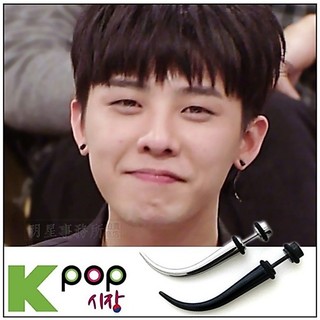 🔺現貨🔺 BIG BANG G-Dragon 權志龍 GD 同款 韓國進口 圓片長彎角耳環 커브 훼이크