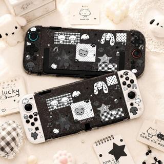 【新店上架】🎄臺灣出貨🎄任天堂switch OLED保護殼2代NS硬殼透明可愛閃粉病嬌動物輕亞痛殼