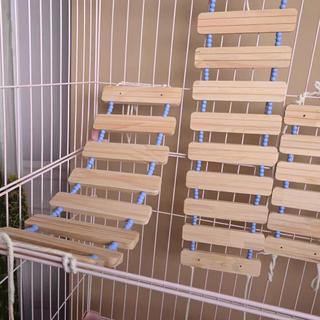 養貓必備 貓籠跳臺一體diy梯子樓梯實木寵物龍貓籠跳臺軟梯DIY組合貓爬架小 透氣不悶 絲絨材質 居家養貓 多尺碼