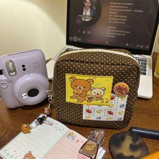 👑桃園出貨👑日系可愛Rilakkuma輕鬆熊化妝包雜物收納包大容量便攜拍立得包
